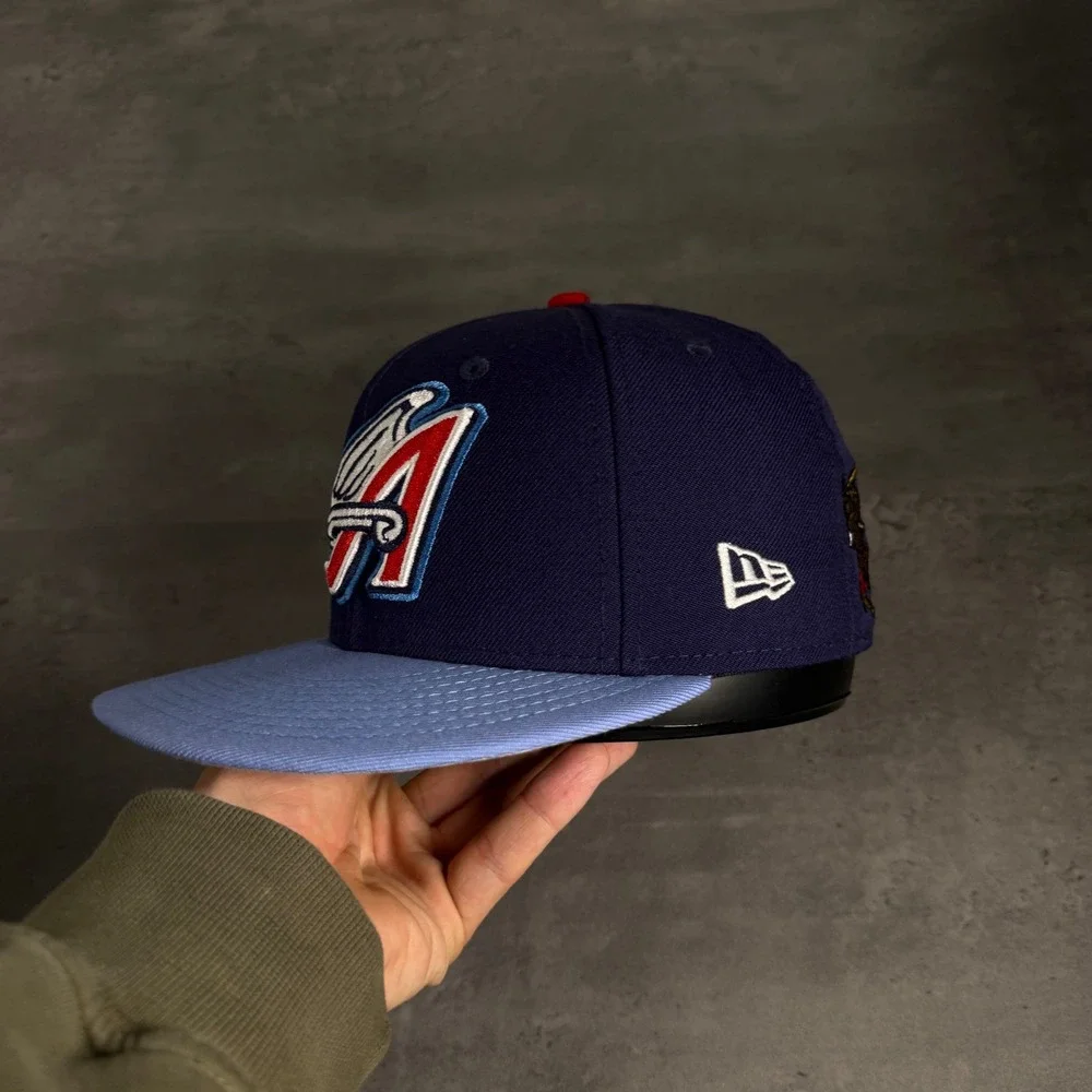 New Era‎ Anaheim Angels Hat 7 Navy Cant Buy Respect Ghetto Cherub Fitted MLB Cap